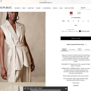 Banana Republic Lena Relaxed Linen-Blend Vest